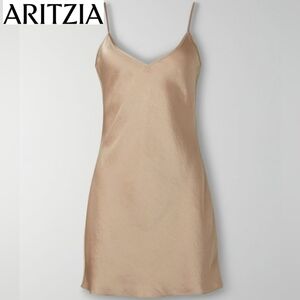 🇨🇦 Aritzia Wilfred Gold Only Slip Mini Dress